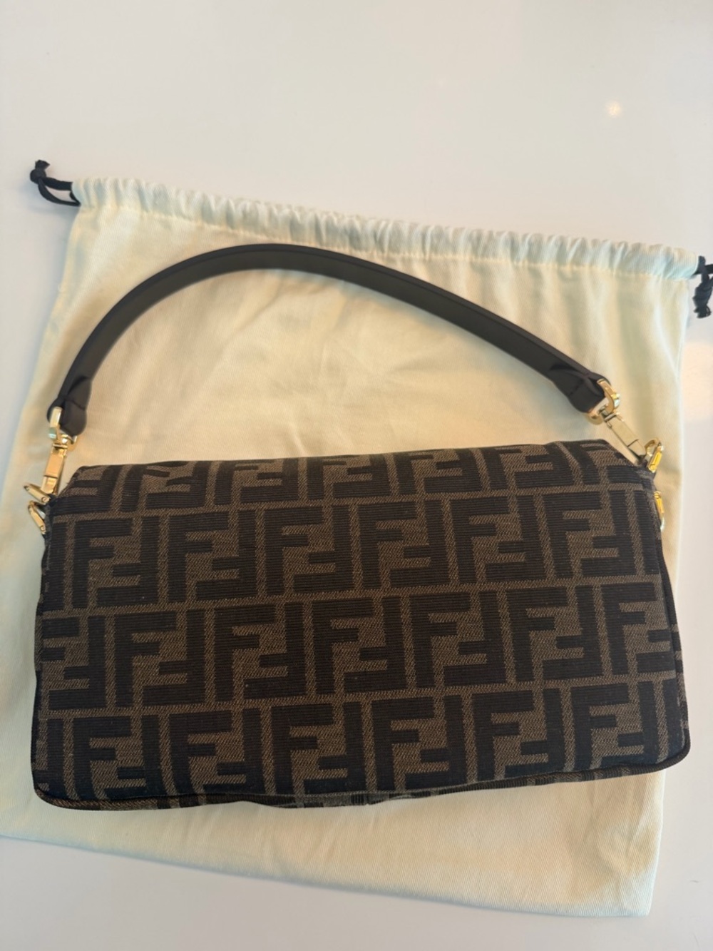 Fendi Baguette Classic Brown FF Zucca Print - Picture 2 of 8